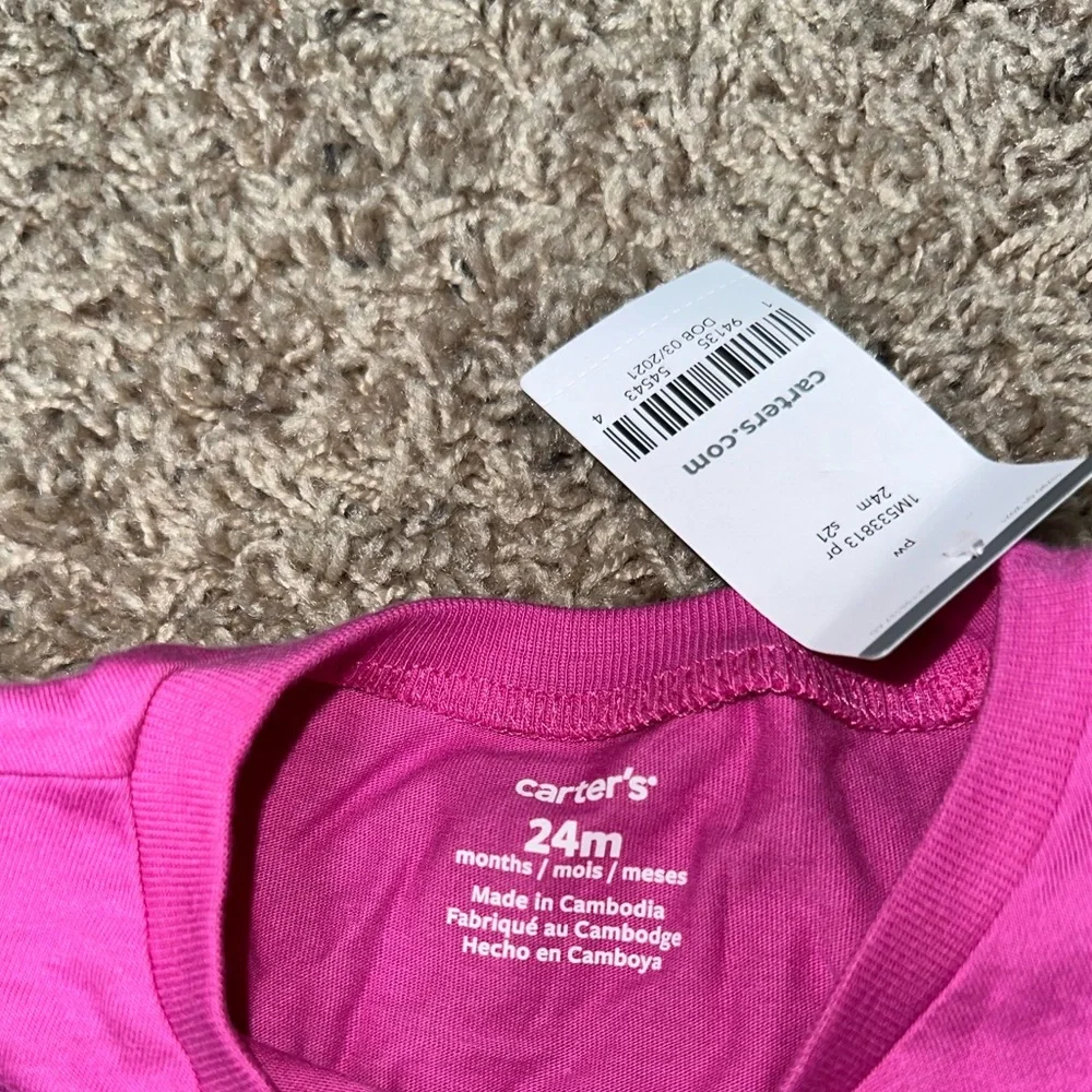 NWT Carter’s Graphic Tee Size 24M NEW 24 Months Toddler Shirt Baby Girl Top